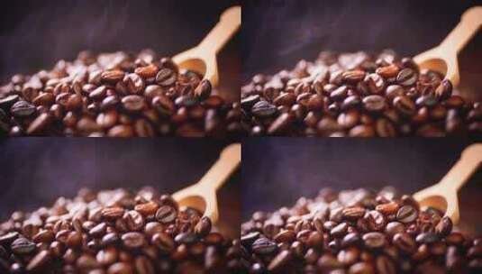 咖啡豆制作烘培高清在线视频素材下载