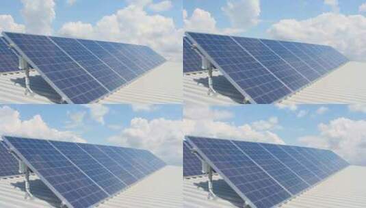 太阳能面板光伏发电高清在线视频素材下载