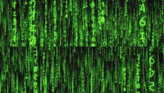 计算机绿色数据代码科技高清在线视频素材下载