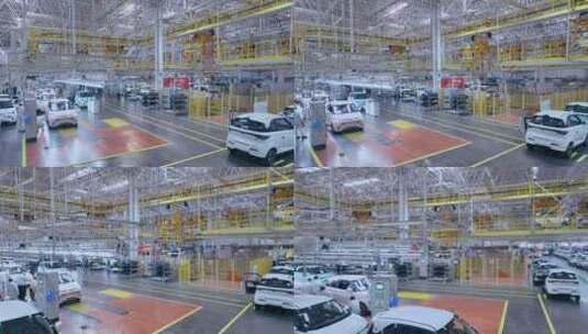 电动汽车工业工厂车间 自动化生产高清在线视频素材下载