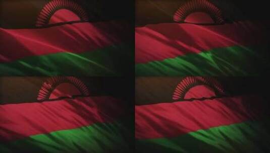 马拉维国旗挥舞-4K高清在线视频素材下载