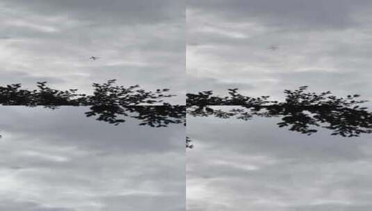 飞机飞过天空高清在线视频素材下载