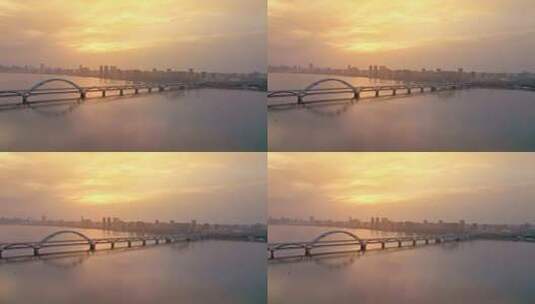 杭州复兴大桥 钱江四桥高清在线视频素材下载