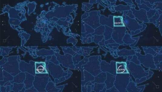 Hud Zoom埃及地图高清在线视频素材下载