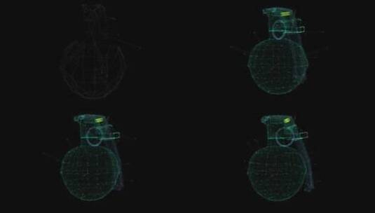 军用手榴弹HUD高清在线视频素材下载