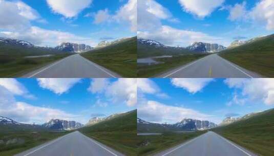 在挪威的路上开车高清在线视频素材下载