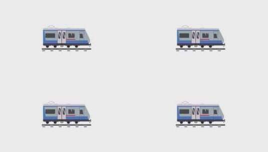 动画火车与阿尔法高清在线视频素材下载