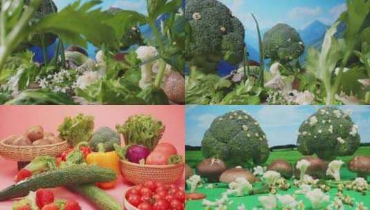 果蔬 蔬菜种植 蔬菜基地 水果 绿色素材高清在线视频素材下载