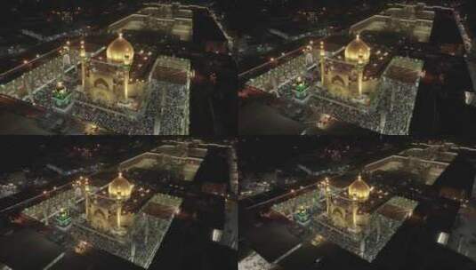 伊玛目阿里圣地在伊拉克祈祷时被无人机击中高清在线视频素材下载