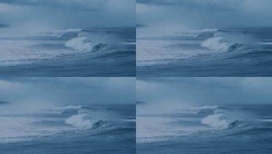 大海海浪海鸥飞机意境宣传片空镜高清在线视频素材下载