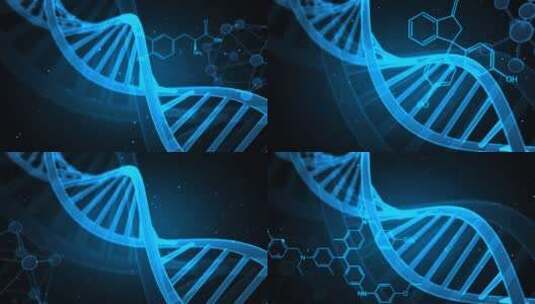 DNA蓝色展示高清在线视频素材下载
