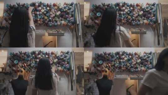 裁缝，工作室，车间，线程高清在线视频素材下载