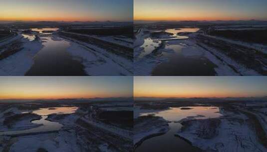 航拍雪景 唯美冬日空镜 立冬 冬至节气高清在线视频素材下载