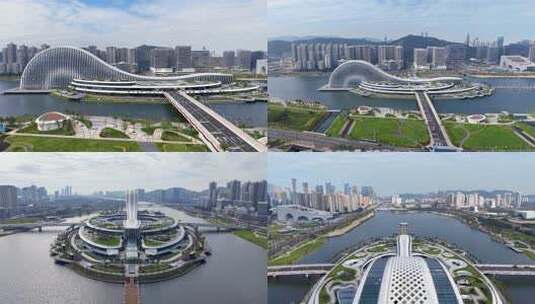 横琴天沐琴台高清在线视频素材下载