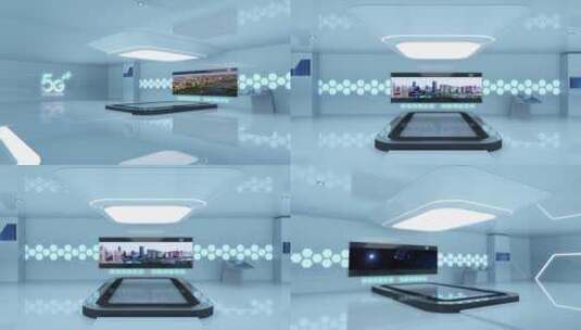 科技数字化虚拟演播室高清AE视频素材下载