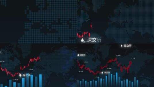 上市 股市 深交所 上交所 纽交所高清AE视频素材下载