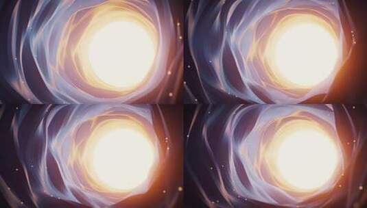 抽象金色圆形隧道背景三维渲染高清在线视频素材下载