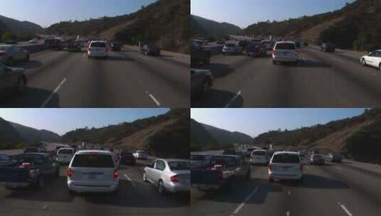 高速公路上行驶的车辆高清在线视频素材下载
