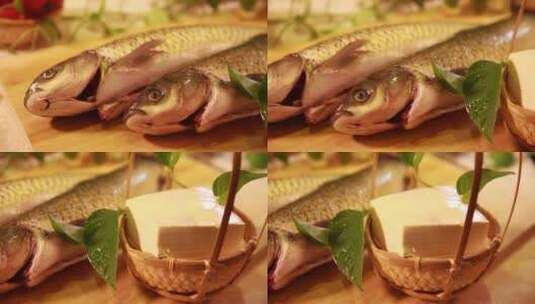 食材草鱼鱼肉 (2)高清在线视频素材下载
