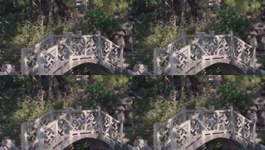 写意中式庭院小桥流水4K高清在线视频素材下载