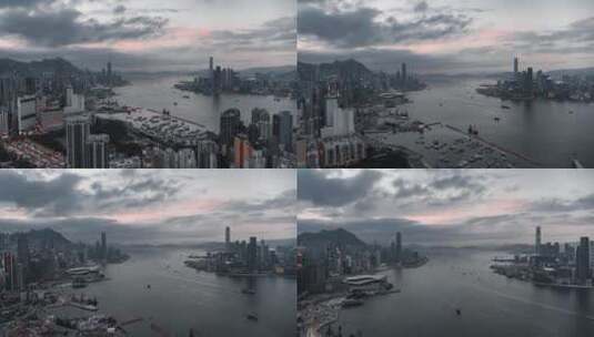 香港城市天际线高清在线视频素材下载