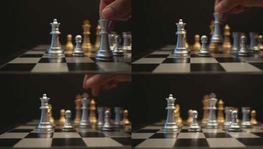 国际象棋棋盘游戏高清在线视频素材下载