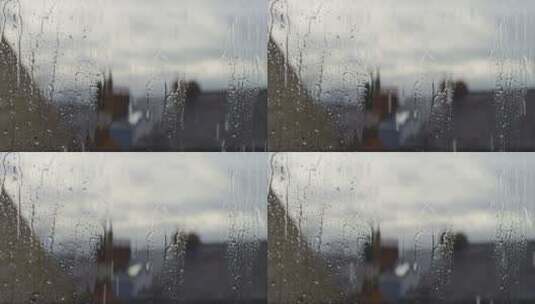 窗户上的雨高清在线视频素材下载