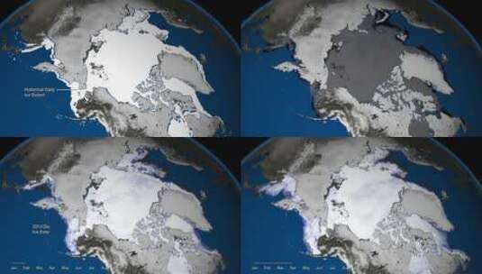 北极海冰的形成高清在线视频素材下载
