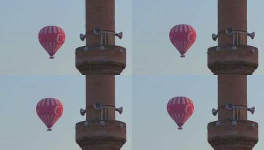 热气球在天上飞高清在线视频素材下载