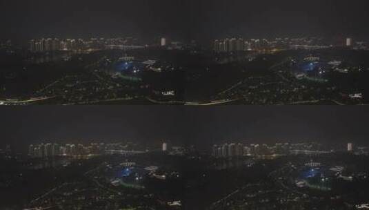 航怕福建漳州城市夜景灯光高清在线视频素材下载