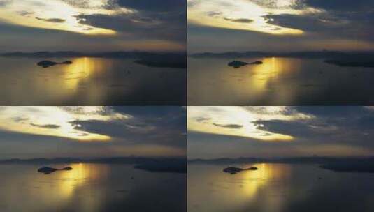 航拍无锡太湖南湖高清在线视频素材下载