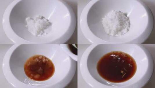 食盐酱油葱姜蒜腌制带鱼高清在线视频素材下载