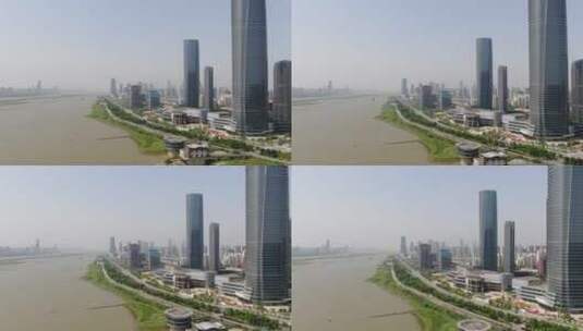航拍江西南昌城市风光高清在线视频素材下载
