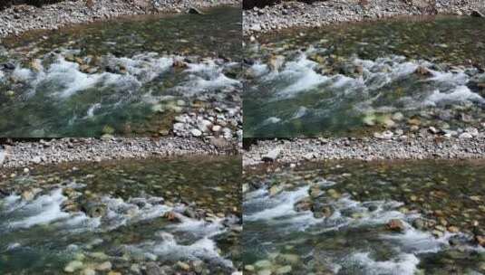 清澈的溪流水面高清在线视频素材下载
