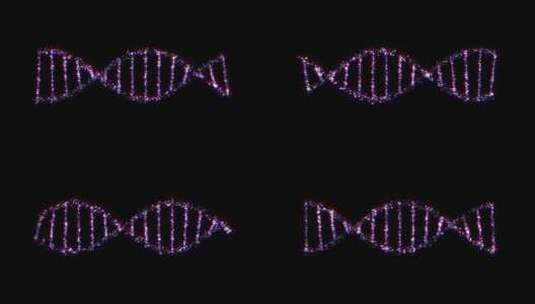 全息dna粒子螺旋循环高清在线视频素材下载