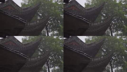 杭州大运河萧山博物馆雨天视频高清在线视频素材下载