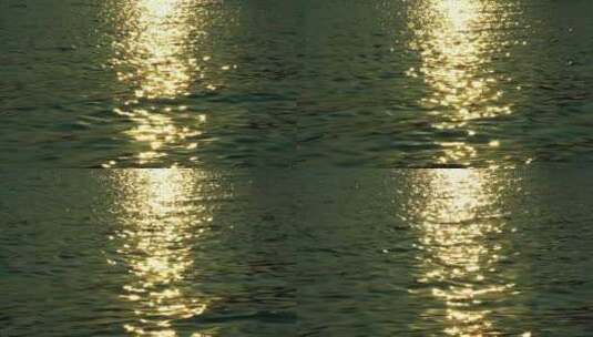 海水反射日落的光线高清在线视频素材下载