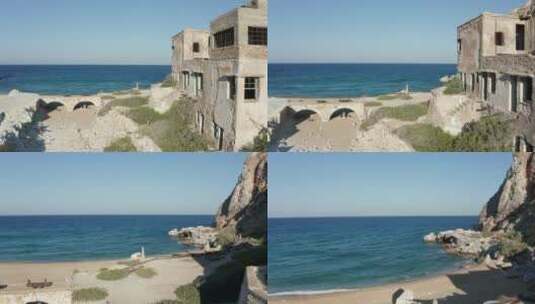 海边的废墟高清在线视频素材下载