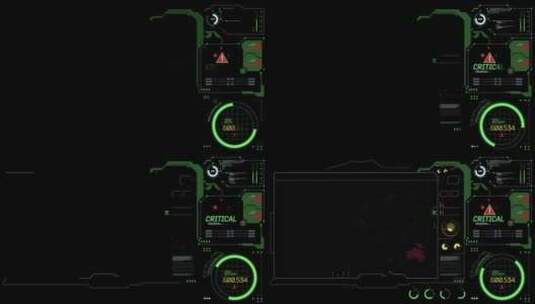 科技风格HUD屏幕界面交互系统未来科幻大屏3高清在线视频素材下载