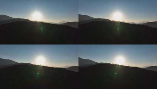 自然风光视频中国西部逆光高原湖泊高山阳光高清在线视频素材下载