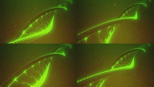 绿色DNA链条生物医疗科技背景高清在线视频素材下载