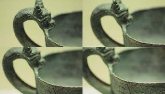 中国国家博物馆青铜器局部特写高清在线视频素材下载