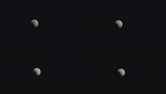 月亮在黑色背景高清在线视频素材下载