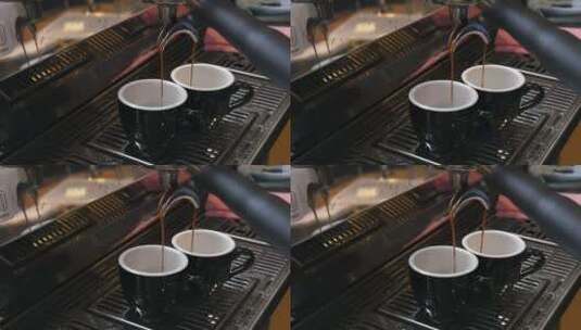 调酒师准备一杯咖啡浓缩咖啡高清在线视频素材下载