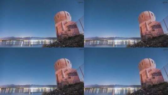 大海边上的天文台高清在线视频素材下载