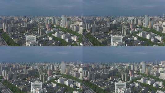 航拍杭州城市主城区高清在线视频素材下载