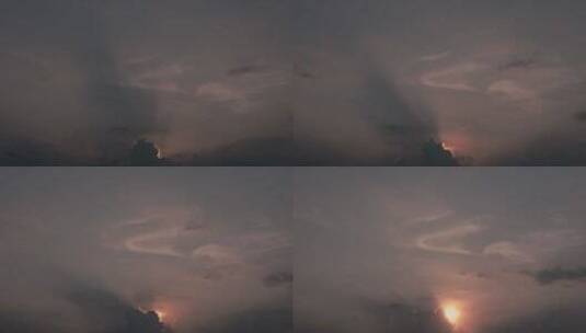 日出云层云彩泛出光辉延时视频高清在线视频素材下载