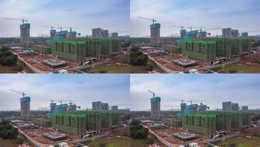 城市基建、建筑工地延时拍摄高清在线视频素材下载