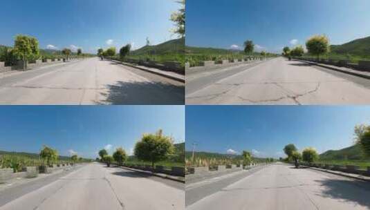 开车行驶在街道上沿途风景高清在线视频素材下载