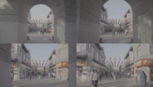 沂蒙老街-古城古街城墙民俗文化高清在线视频素材下载